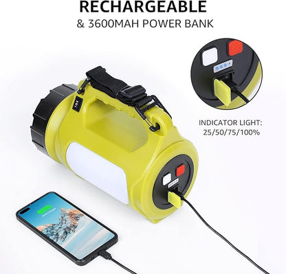 LE Rechargeable LED Lantern, Camping Essentials, 1000LM, 5 Light Modes, IPX4 Waterproof, Lantern Flashlight for Hurricane Emergency, Hiking, Home and More, USB Cable Included