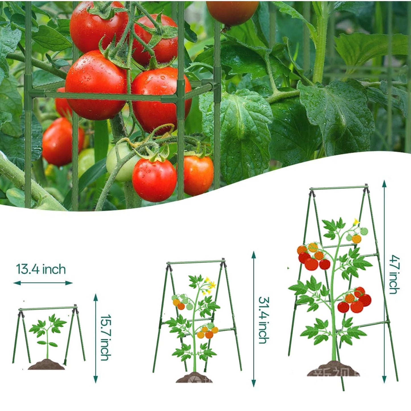 Cucumber Trellis Garden Trellis Arch Trellis, Tall Trellis for Climbing Plants Support Vegetable Peas Fruit Vine Outdoor A-Frame Trellis Suit for Small Plant not Heavy