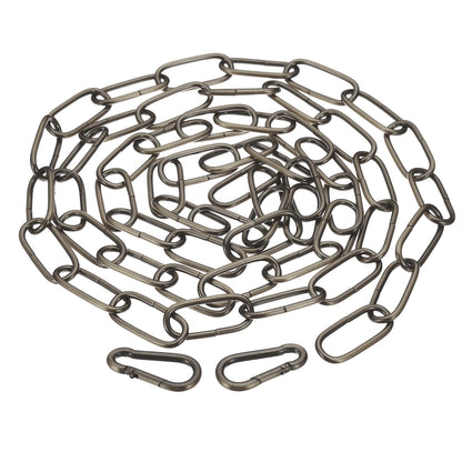 PATIKIL 6 Feet Bronze Finish Lighting Hanging Chain, Metal Looping Chain for Hanging Plant Pendant Chandelier Light Fixture