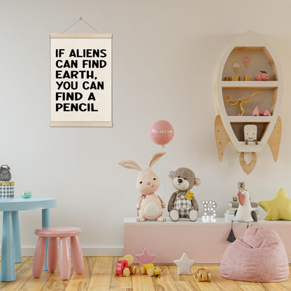 DOI-LANEE Funny School Classroom Posters Hanger Frame, Math Classroom Must Haves Canvas Wall Decor 16x12 Inch, Homeschool Decor, High School Gifts for English Teachers Students Teen Boys Girls