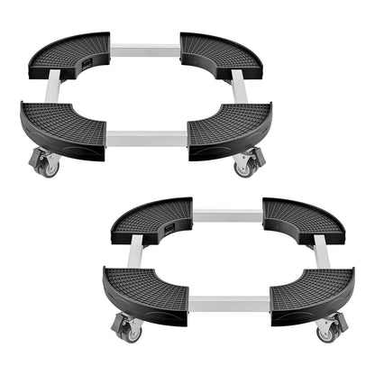 VEVOR Plant Caddy with 4 Lockable Wheels, 15-22.8’’ Adjustable Large Plant Dolly Cart, 440lbs Weight Capacity, Multifunctional Cart for Trash Can, Patio Umbrella, Large Planter, Flower Pots, 2 Packs