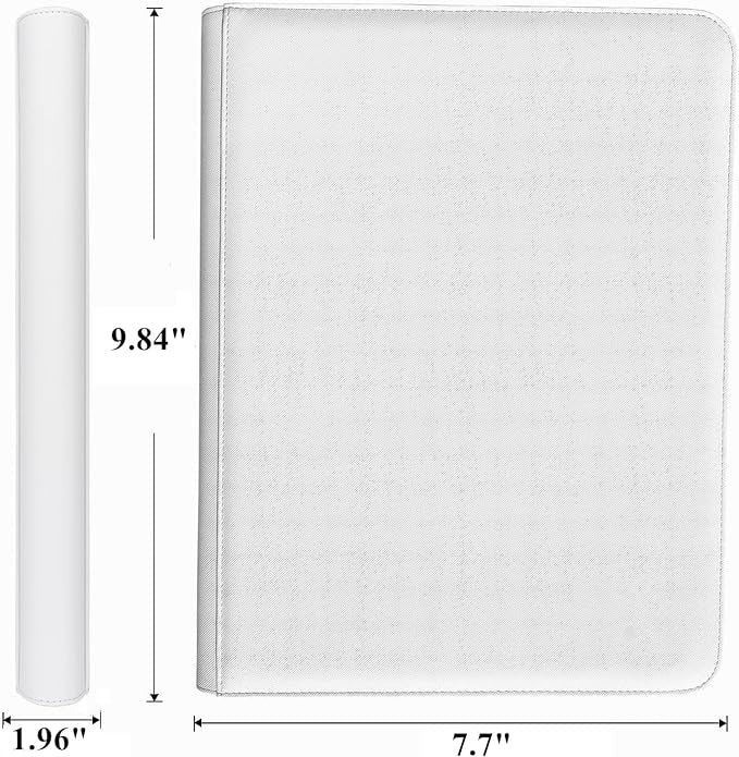 Trading Card Binder 4 Pocket, 240 Pockets Ringless PU Cover Card Collection Binder, Double Sided Card Binder Collector Album, Card Folder for MTG, TCG, Sports Cards, Game Card (White, 4Pockets)