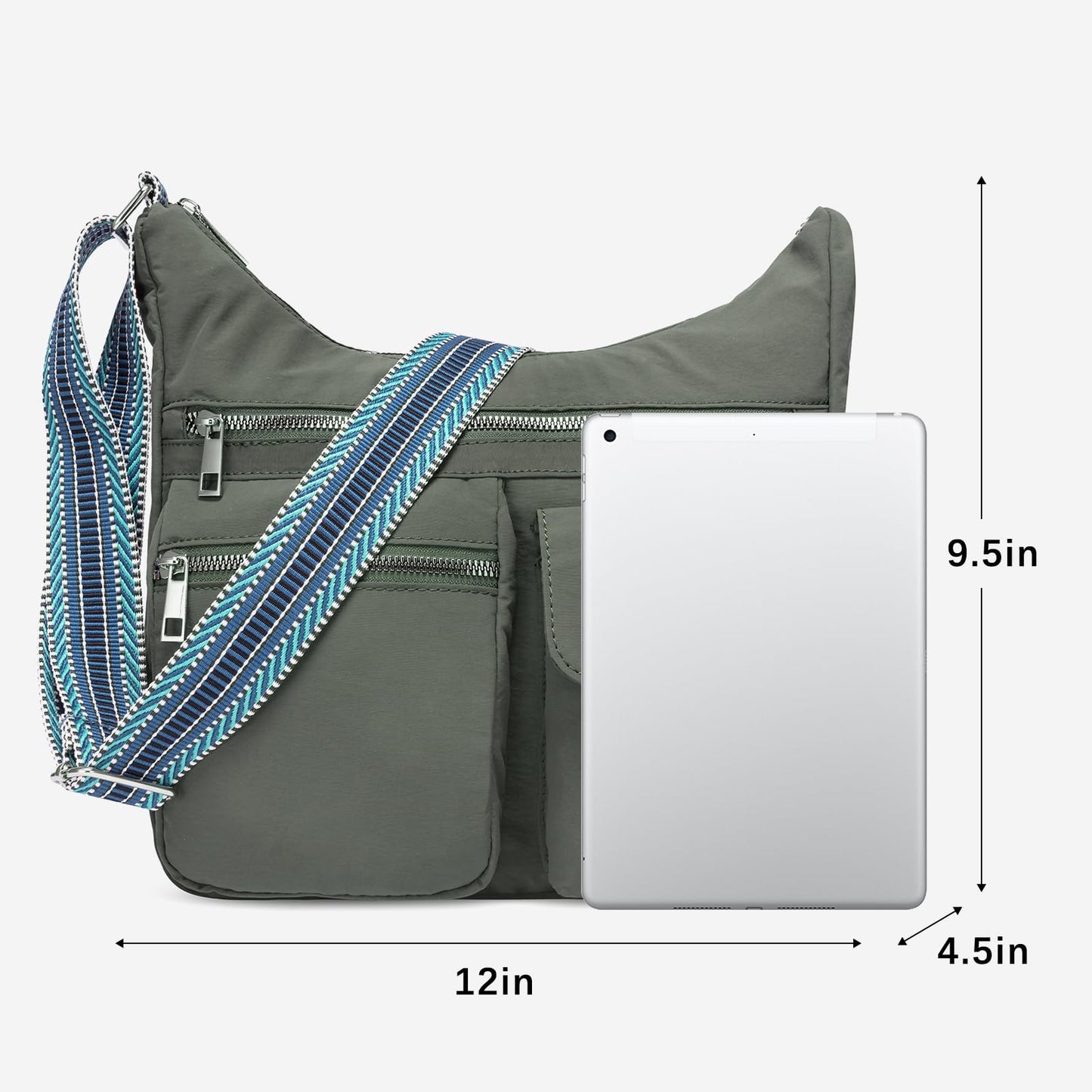 CLUCI Travel Purses for Women, Waterproof Nylon Crossbody Bags for Woman Trendy, Anti Theft Shoulder Handbags for Ladies