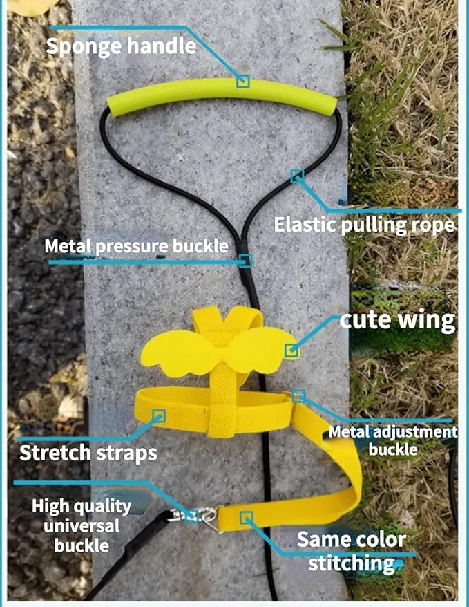 Bird Harness Leash Adjustable Outdoor Training Flying Harness Traction Rope with Cute Wing for Parrots Pigeons Budgerigar Lovebird Cockatiel Mynah (S,Purple)
