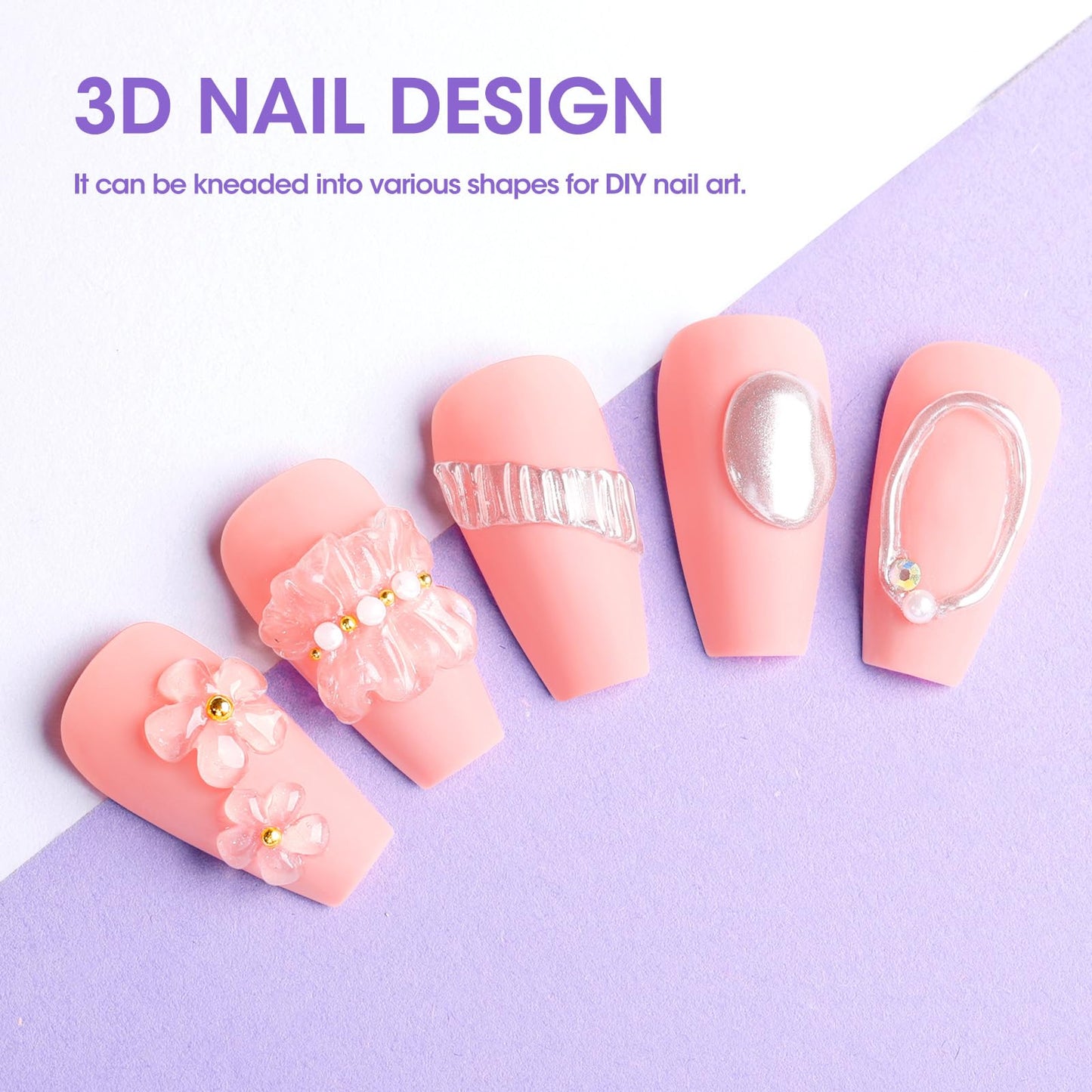 Gellen Gel Tips Nail Extension Kit, Gel Nail Kit with 240Pcs Almond Tips, 3 in 1 UV Glue for Nail Tips, Prep Dehydrator and Primer, U V LED Cure Lamp, Decorations for DIY Manicure Set