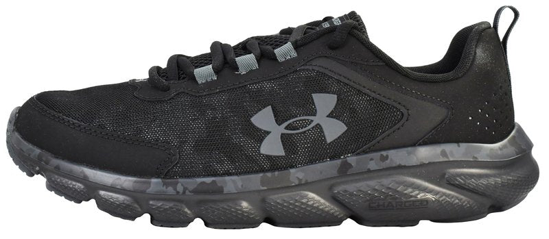 Under Armour Men's Charged Assert 9 Camo, Black/Black/Pitch Gray, 10 US