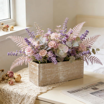 LIUXINJIAN-RHX Wood Boxes for Centerpieces 12x4 Inch Rectangle Wooden Planter Box Rustic Wood Planter with Removable Plastic Liner Floral Foam Blocks for Centerpieces Home Wedding Garden Decor (4)