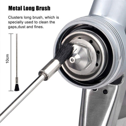 17pcs Multi-Purpose Spray Gun Cleaning Kit,Nylon Brushes Paint Gun Cleaning Kit Mini Brushes & Needles for Clean Airbrush Nozzles Spray Guns Tattoo Equipment (17)