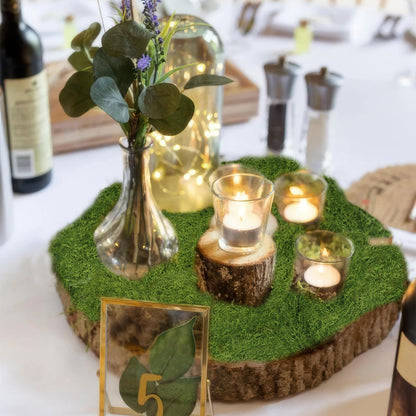 FAICOIA 2 Pcs Fake Moss Table Runner Rolls for Decoration 4" x 47" Artificial Moss for Plants Indoor Green Faux Grass for Planters Crafts DIY Table Centerpieces Fairy Garden Floral Wedding 10 x 120cm