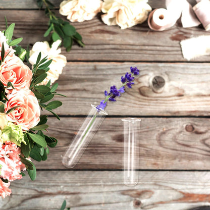 Zerodeko 5pcs Glass Test Tube Vases Set 2.5x3x11cm Floral Water Tubes Hydroponic Propagation Station for Small Plant Terrariums and Home Décor