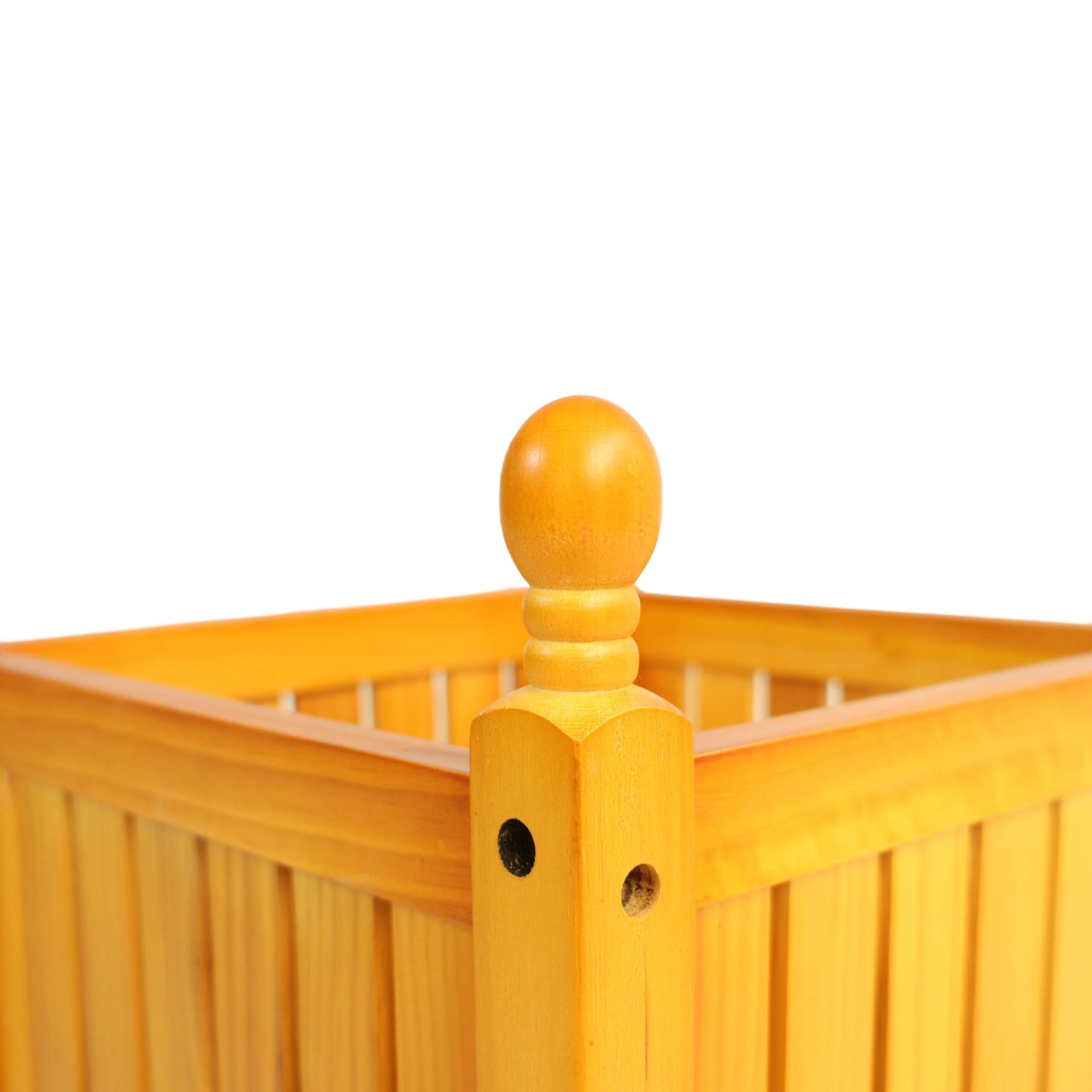 Wood Outdoor Square Wooden Flower and Herb Pot for Garden, Porch and Patio Outside Plant and Vegetable Container,Planter,Teak