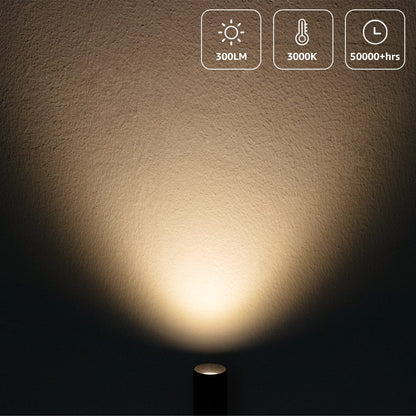 URTOM 2 Pack Indoor Spotlight LED Up Lights for Plant 120V Floor Spot Lights Accent Light Indoor Uplighting Warm White Spotlight Lamp Accent Lighting LED Uplight, 5.9 FT Plug Cord with Foot Switch