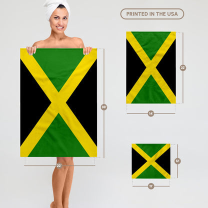 3D Rose TWL_4358_1 Jamaican Flag Towel, 15 x 22