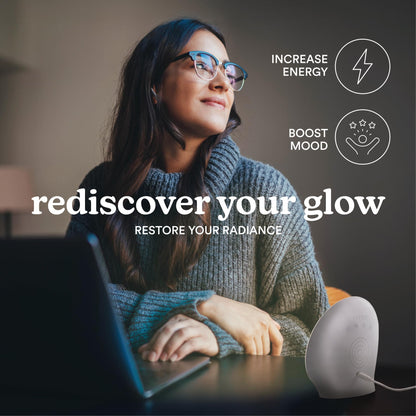 Homedics Light Therapy Lamp, Sun Lamp,10,000 Lux, UV-Free, Full Spectrum LEDs for Improved Sleep, Boosted Mood & Increased Energy, Adjustable Color Temperature, 6 Timer Settings, Compact & Stylish