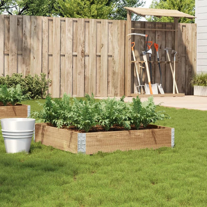 Makastle Garden Planter, Decorative Outdoor Flowerpot for Vegetables, Flowers and Succulents in for Backyard, Patio, Front Porch, 39.4x39.4x8.5 in Natural Solid Pine Wood