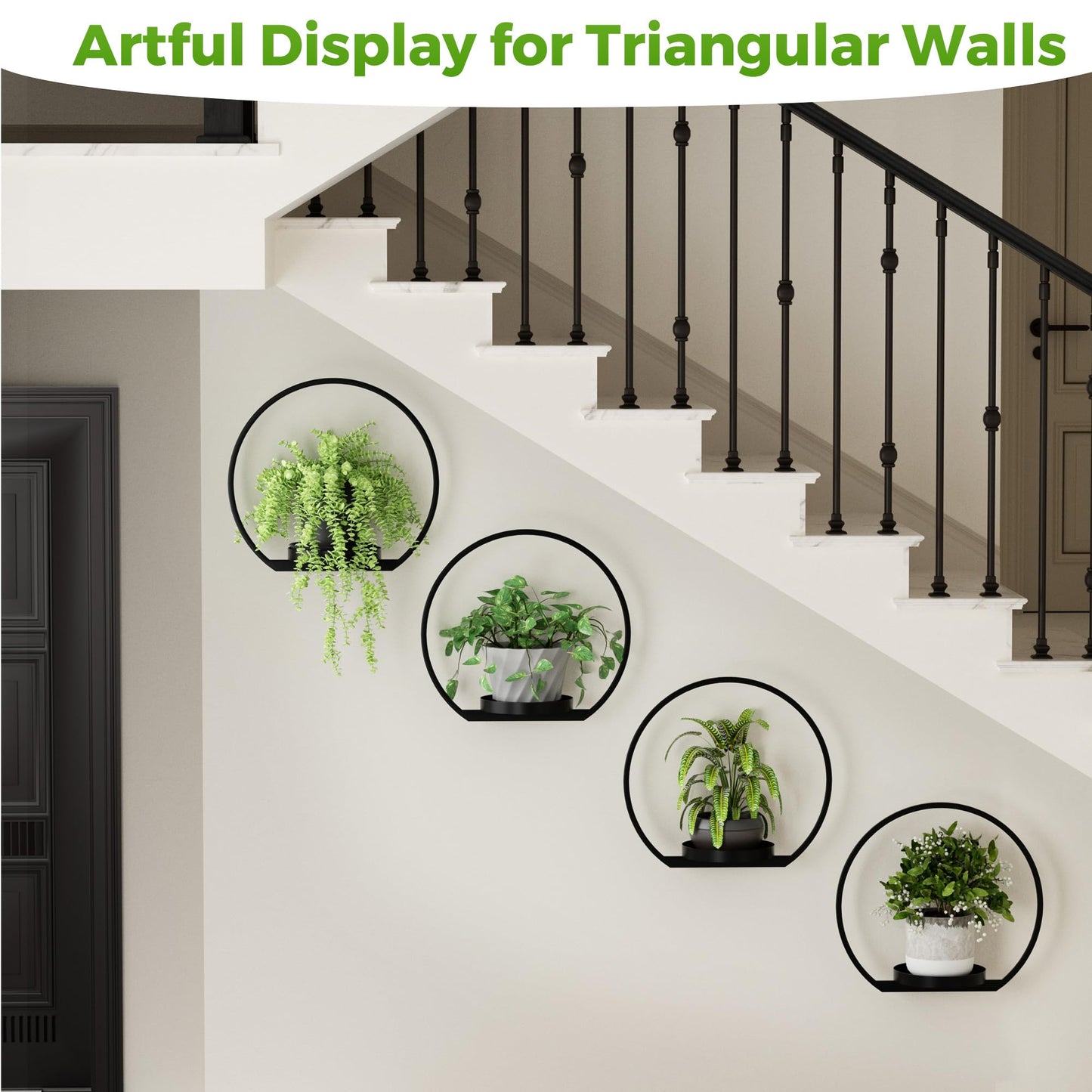 DEMEGA Wall Planters for Indoor Plants,Plant Frames Wall Decor Living Room Plant Stand Hanging Wall Plants Holder to Hold Large Pots Wall Plant Hanger Window Plant Shelves for Outdoor Entryway