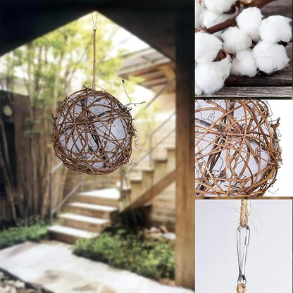 2PCS Handmade Birdhouse Materials, 2025 New Bird Nesting Ball Material for Wild Birds, Hummingbird Nesting Humming Bird House Material Gifts for Bird Watching Nature Lovers, 2Pcs 3.94in
