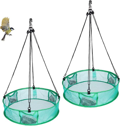 2Pcs Bird Seed Catcher for Outdoor Feeders, Bird Feeder Trays to Catch Seed, Upgraded Version Can Prevent Strong Winds. (16 inches)
