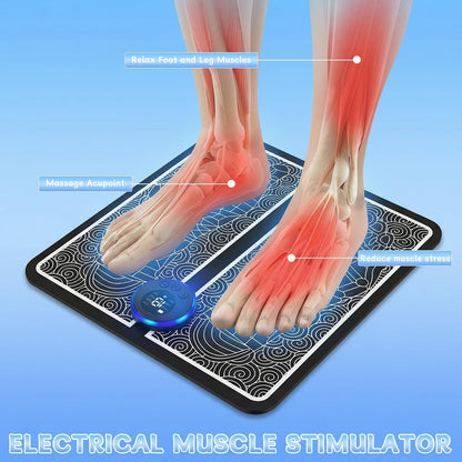 ZoRhael Foot Massager with Remote Control, Foot Stimulating Massage Mat Improves and Promotes Muscle Stimulator for Neuropathy & Recovery, 8 Modes 19 Levels, Foot Mat System for Pain Relief