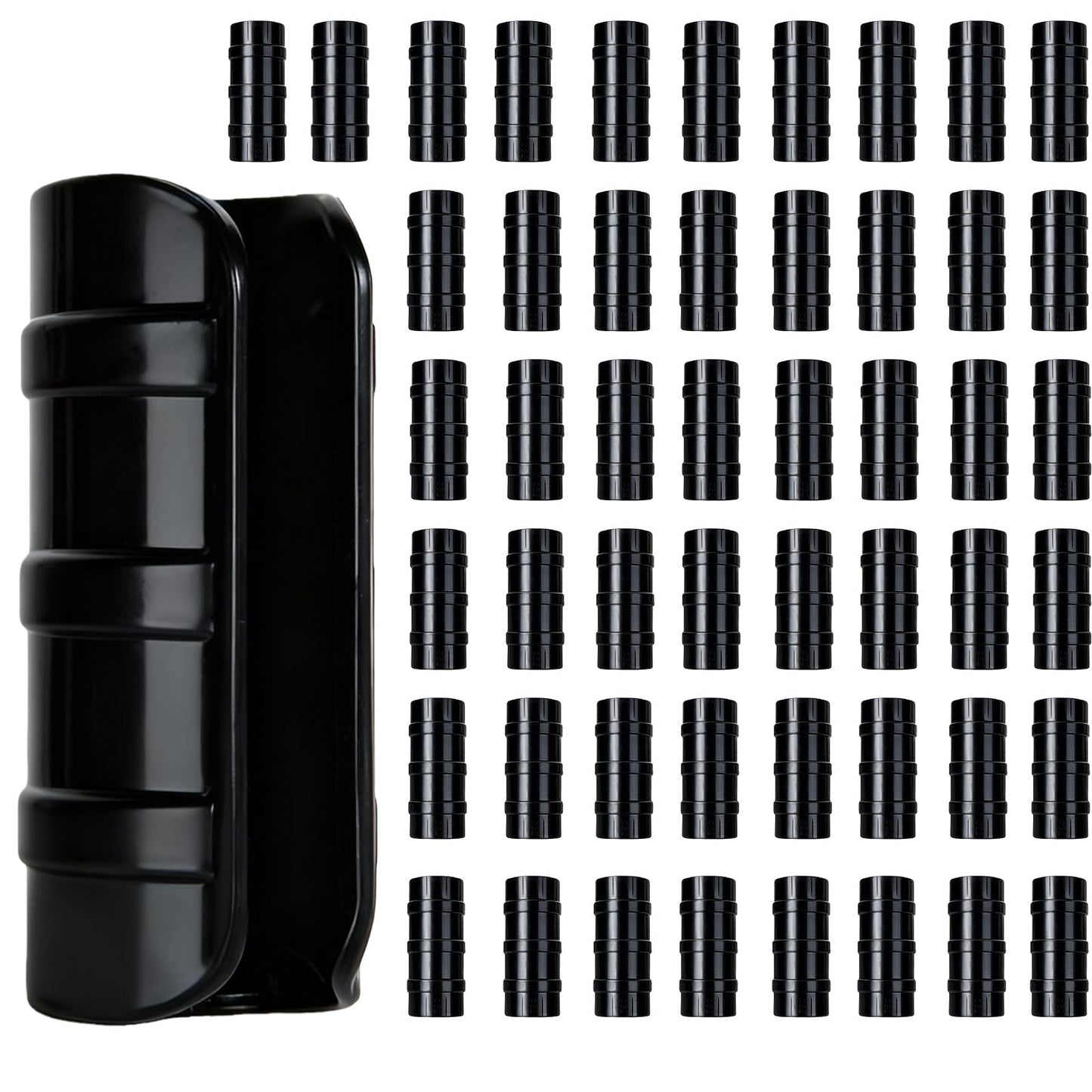 50PCS 3/4 Inch(25mm) Greenhouse Clips – Black Plastic Clamps for PVC Pipe, Garden Buildings, Greenhouse Films, Sunshade Nets, Shelters, Farming, and Gardening (3/4 in)