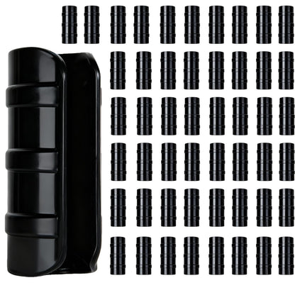 50PCS 3/4 Inch(25mm) Greenhouse Clips – Black Plastic Clamps for PVC Pipe, Garden Buildings, Greenhouse Films, Sunshade Nets, Shelters, Farming, and Gardening (3/4 in)