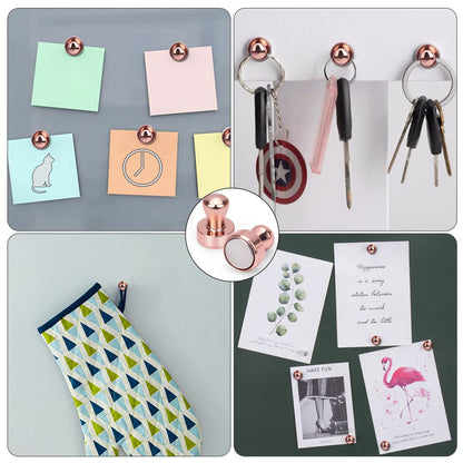 LOVIMAG Fridge Magnets 20Pcs Refrigerator Whiteboard Small Strong Magnet Classroom Kitchen Accessories Decorative Locker Set Decor Must Haves Office Calendar Refrigerador Magnetic Cute Rose Gold
