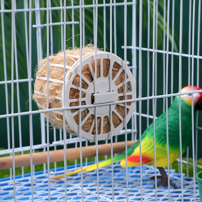 Abaodam Bird Nesting Material Cotton and Jute Bedding with Basket Soft and Breathable Nesting Supplies for Parakeets Finches Canaries Small Birds Garden Decoration