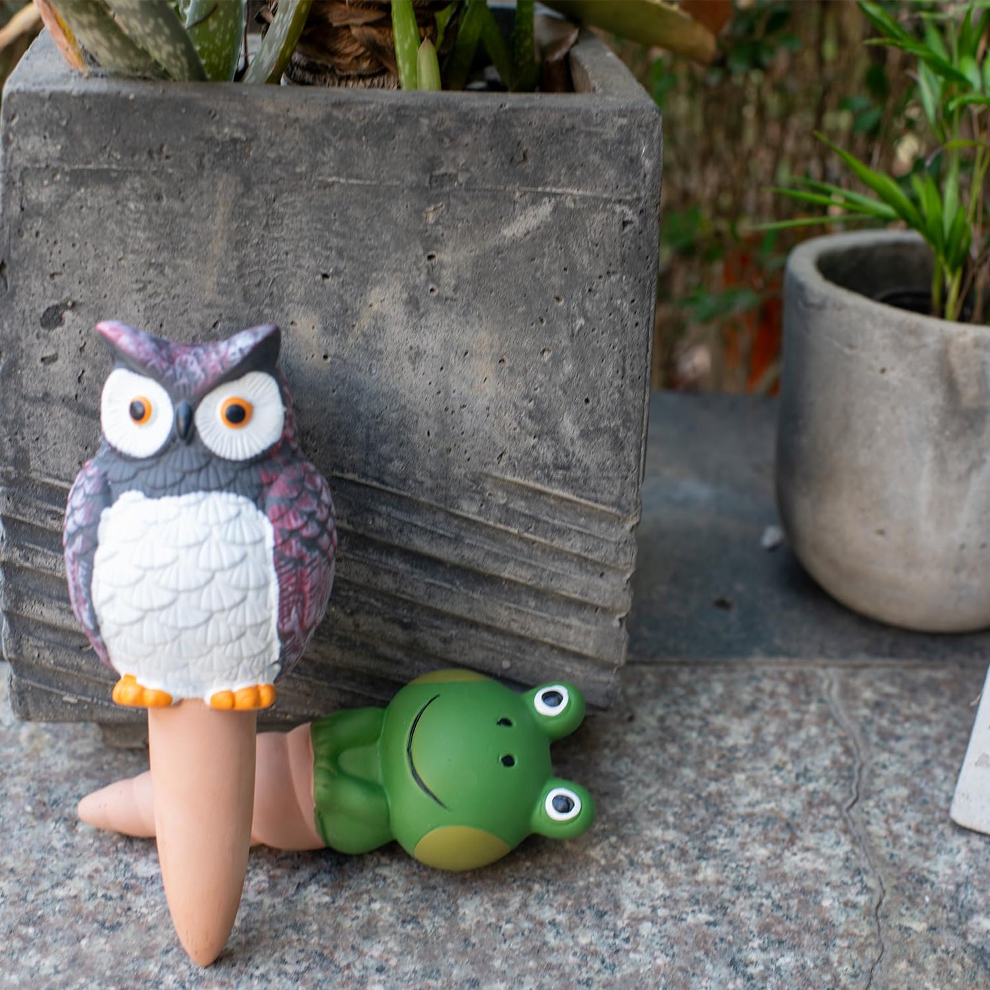 HORTICAN Owl Shaped Self-Watering Spikes - Effortless Plant Care for Your Garden, Whimsical and Charming Design for Indoor and Outdoor Plants, Keep Your Plants Hydrated While on Vacation
