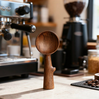 YANISM Walnut Coffee Scoop,Wooden Coffee Bean Measuring Spoon,5g Capacity,Natural Wood Coffee Scoop for Tea,Sugar & Powder,Rustic Kitchen Gift for Coffee Lovers