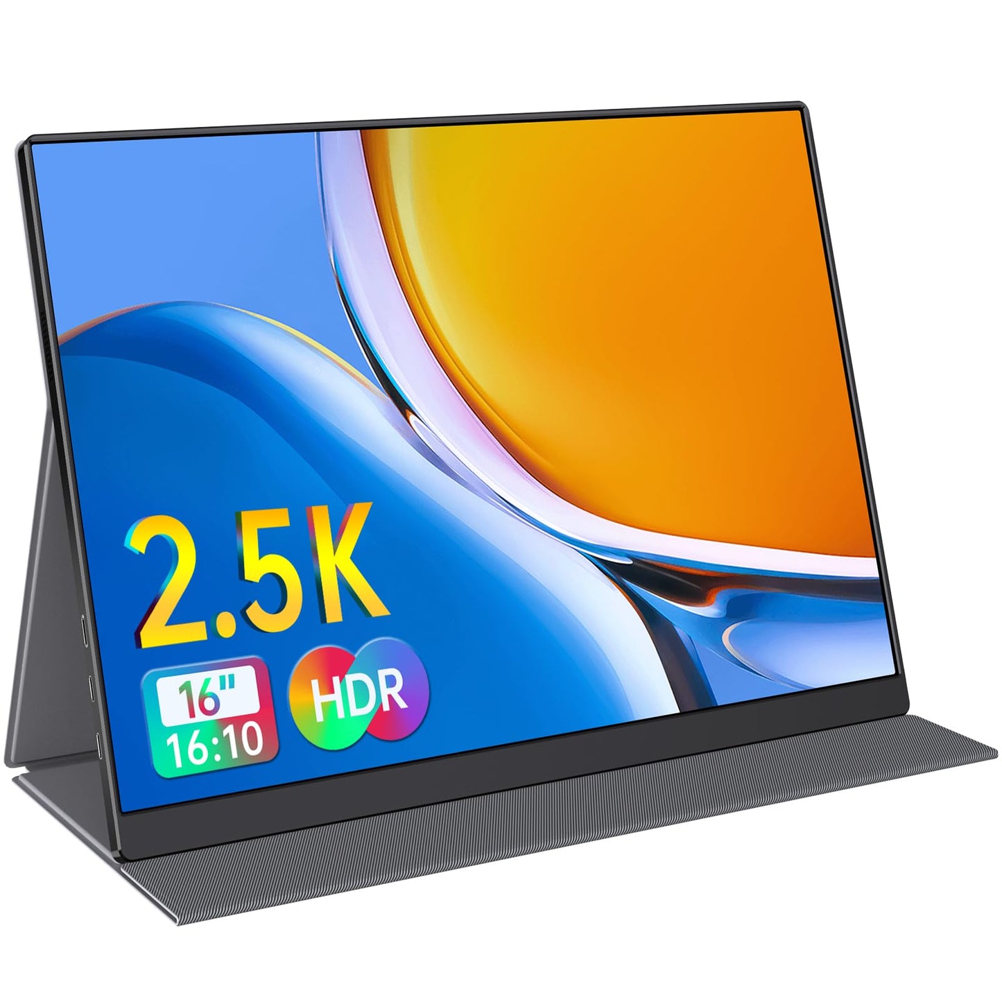 Anyuse Portable 16.0" QHD 2.5K Laptop Monitor - USB C HDMI Gaming Ultra-Slim IPS Display w/Smart Cover & Speakers, HDR Plug&Play, External Monitor for Laptop PC Phone Mac Xbox PS5/PS4 Switch