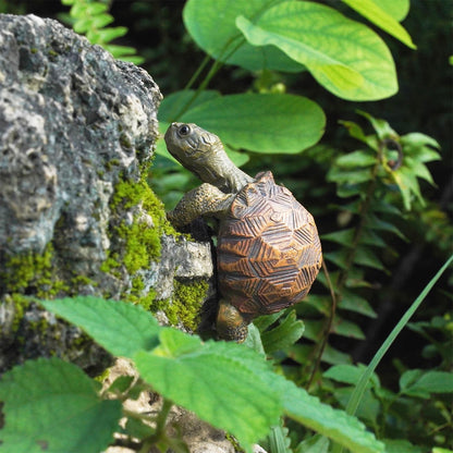 HoiiYoza Turtle Statue Tortoise Figurine Plant Pot Hanger, Resin Cute Tortugas Ornament Desk Decor Plant Decoration Gift for Flower Pot Bonsai Planter Succulent Vase