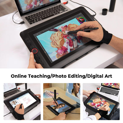 XPPen Drawing Tablet with Screen Full-Laminated Graphics Drawing Monitor Artist13.3 Pro Graphics Tablet with Adjustable Stand and 8 Shortcut Keys (8192 Levels Pen Pressure, 123% sRGB)