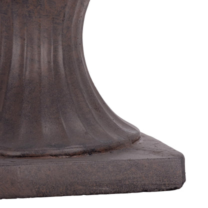 SAFAVIEH Outdoor - Arden Pedestal Planter Pot - Brown Magnesium Oxide Weather-Resistant Garden Urn with Drainage Hole for Patio, Porch & Entryway, 11" W x 11" D x 15.4" H (PAT5044B)