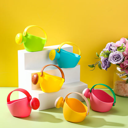 Gemscream 6 Pcs Watering Can Set Small Plastic Beach Watering Can Bath Toy Toddler Gardening Equipment Toy for Girl Boy Beach Outdoor Garden