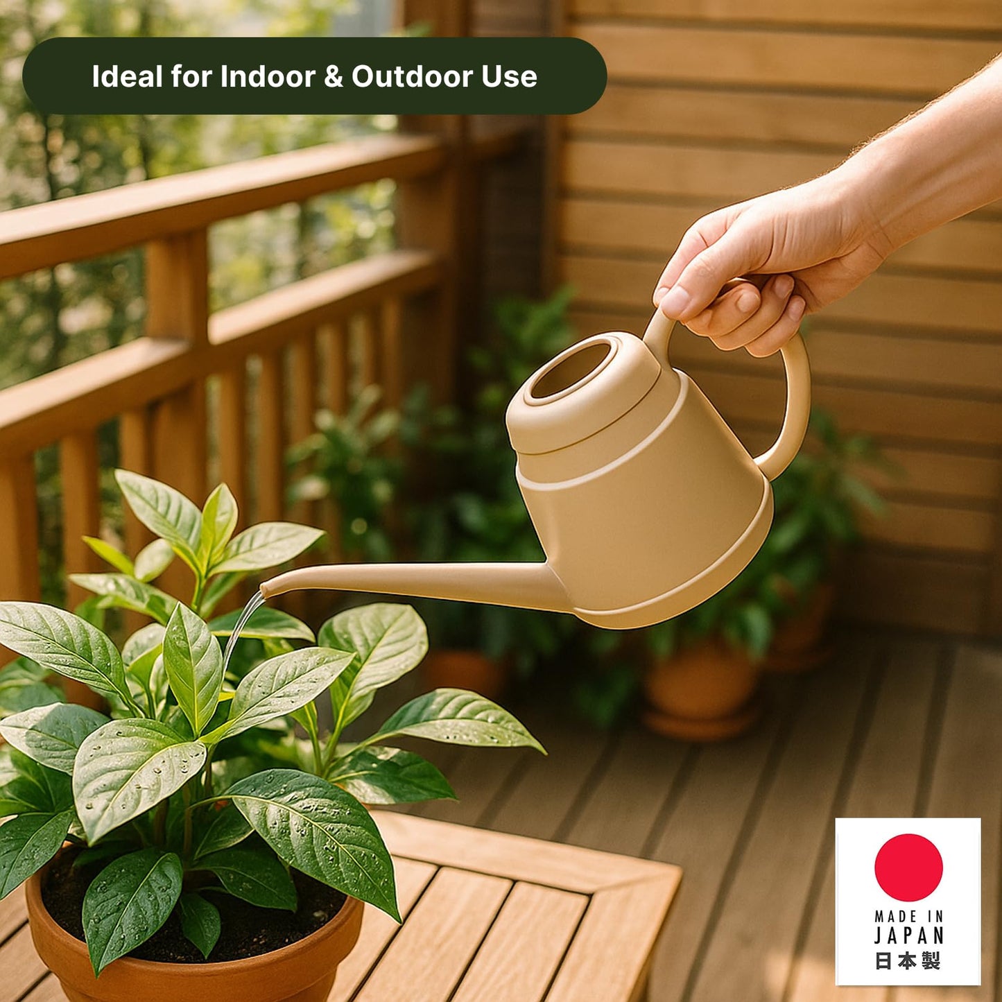 Japanese Long Spout Watering Can for Bonsai Succulents Cactus Rosettes Succulents Indoor Outdoor Plants Control Water Flow Made in Japan, 850ml, 2-Pack