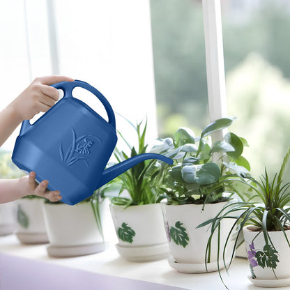 UFANME Hand Plastic Watering Can - for Home Plant Garden - 1/2 Gallon - Blue