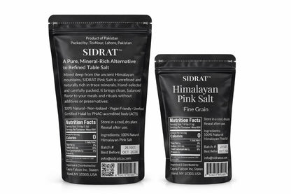 SIDRAT Himalayan Pink Salt Fine Grain Kosher Non-Iodized Cooking