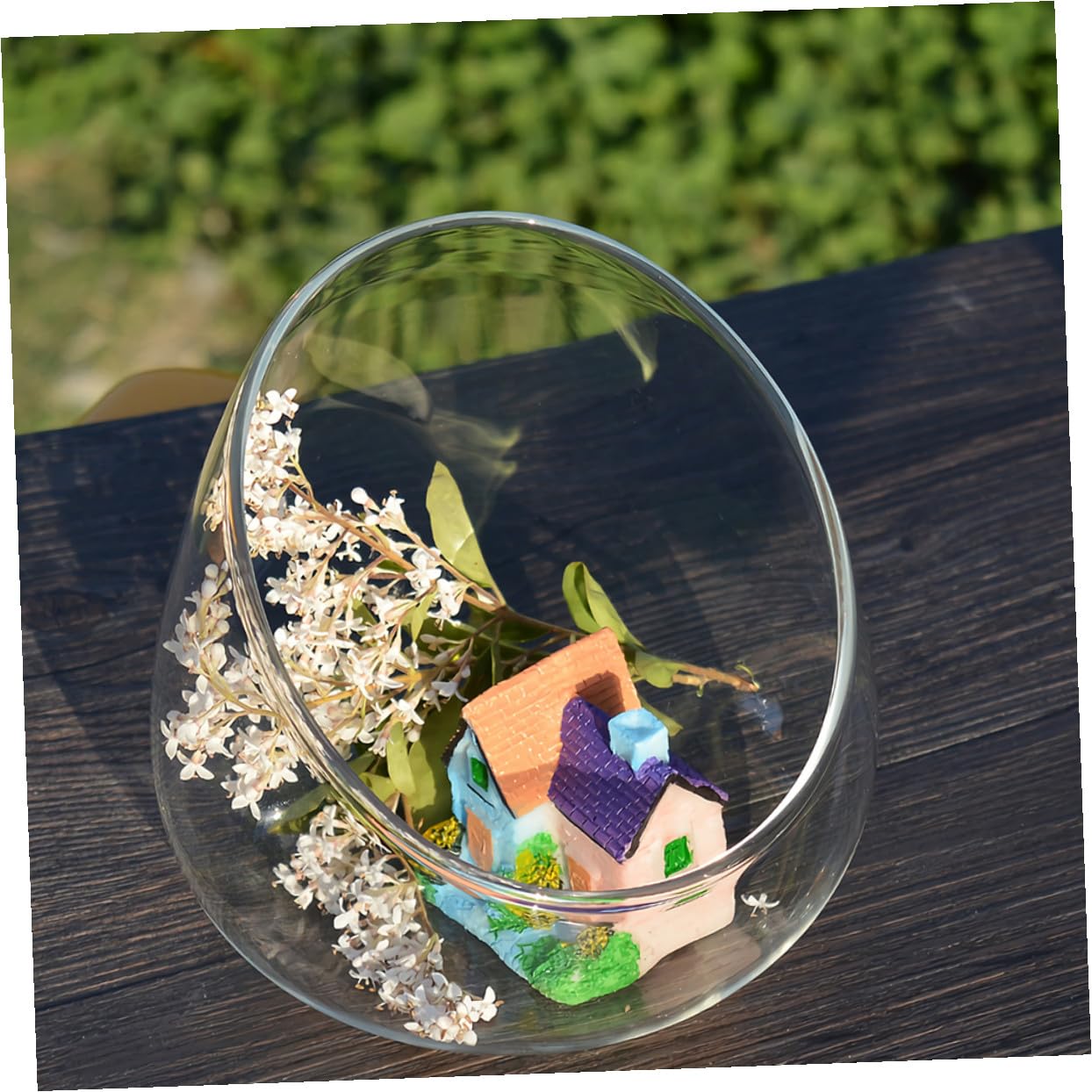 QUMIIRITY Glass Cut Succulent Terrarium Bottle 3pcs Micro Landscape Vases for Home Decor and Plant Display
