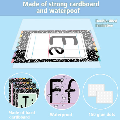 Adduster Bulletin Board Alphabet - ABC Alphabet Poster Classroom Decorating Set Preschool English Poster Kindergarten Elementary Classroom Wall Decor Daycare Homeschool Supplies