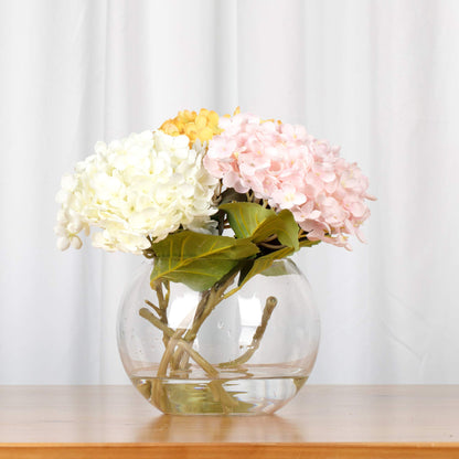 WGV Bowl Glass Vase, Diameter 10", Height 8", Open Width 6", (Multiple Sizes Choices) Clear Bubble Planter Terrarium Fish Bowl for Wedding Event Home Decor, 1 Piece (VBW0010)