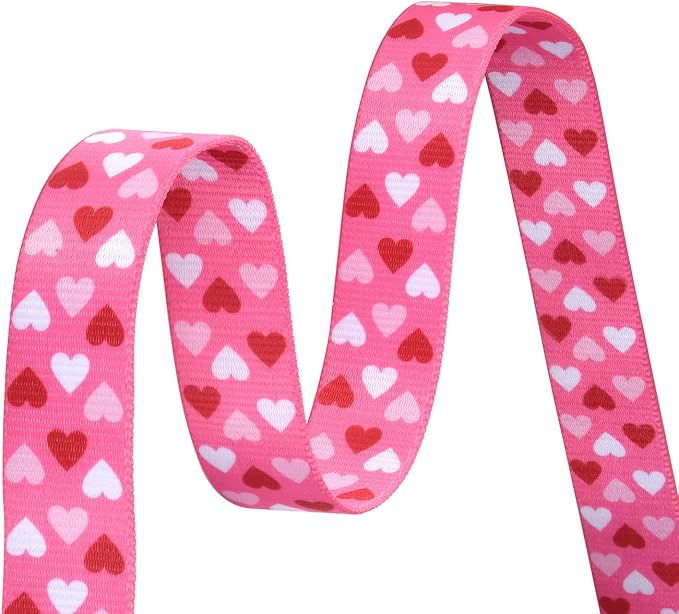 Mihqy Dog Collar and Leash Set - Adjustable Heart Dog Collar - Love Theme - Perfect for Small Medium Large Dogs(Pink Heart Set,M)