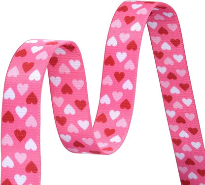 Mihqy Dog Collar and Leash Set - Adjustable Heart Dog Collar - Love Theme - Perfect for Small Medium Large Dogs(Pink Heart Set,M)