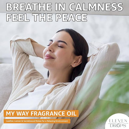 My Way Fragrance Oil | Leather, Lemon & Sandalwood Notes | Long Lasting Scent Reed Diffuser Oil for Home, Office, Hotel, Spa, Car & Linen Spray | Pet Friendly IFRA Compliant, 10 ml