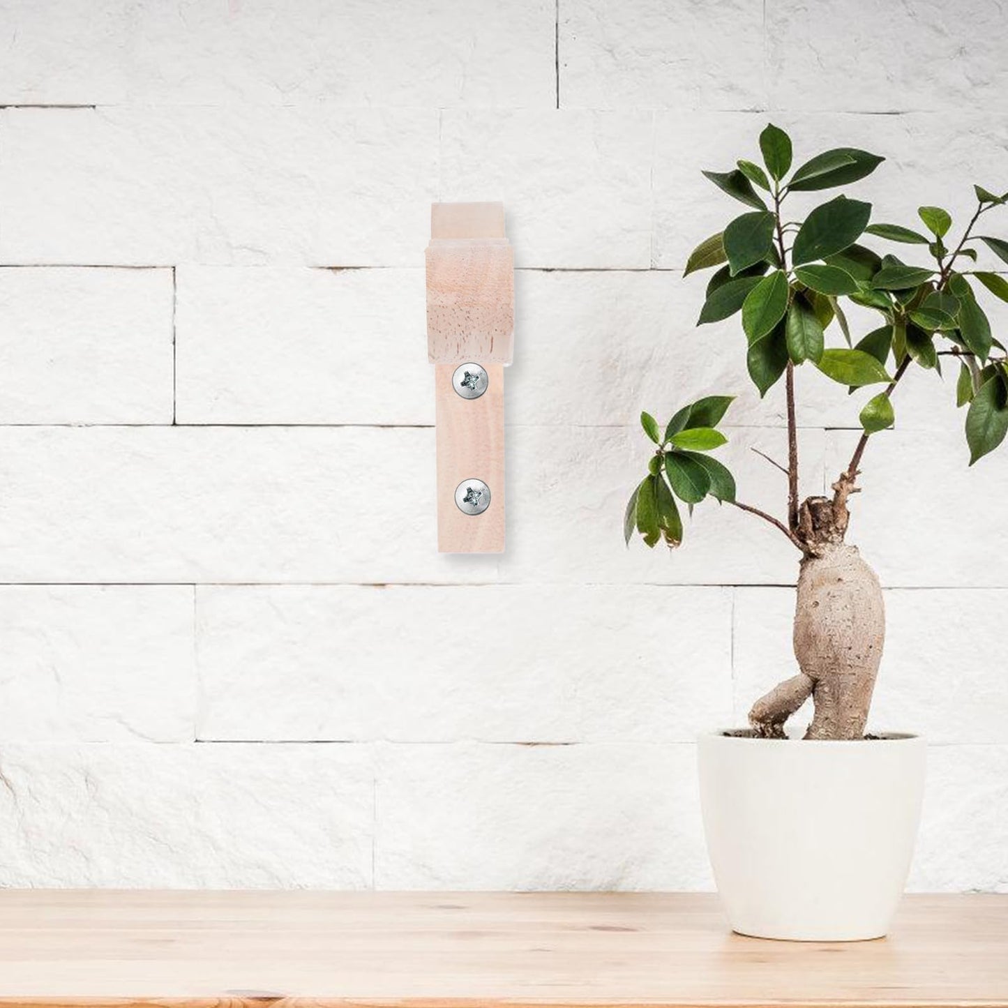 TOYANDONA 2pcs Wooden Plant Hangers Wall Mount Hooks for Indoor Outdoor Flower Pots Lantern Wind Chimes Decorative Gardening Brackets Balcony Hook