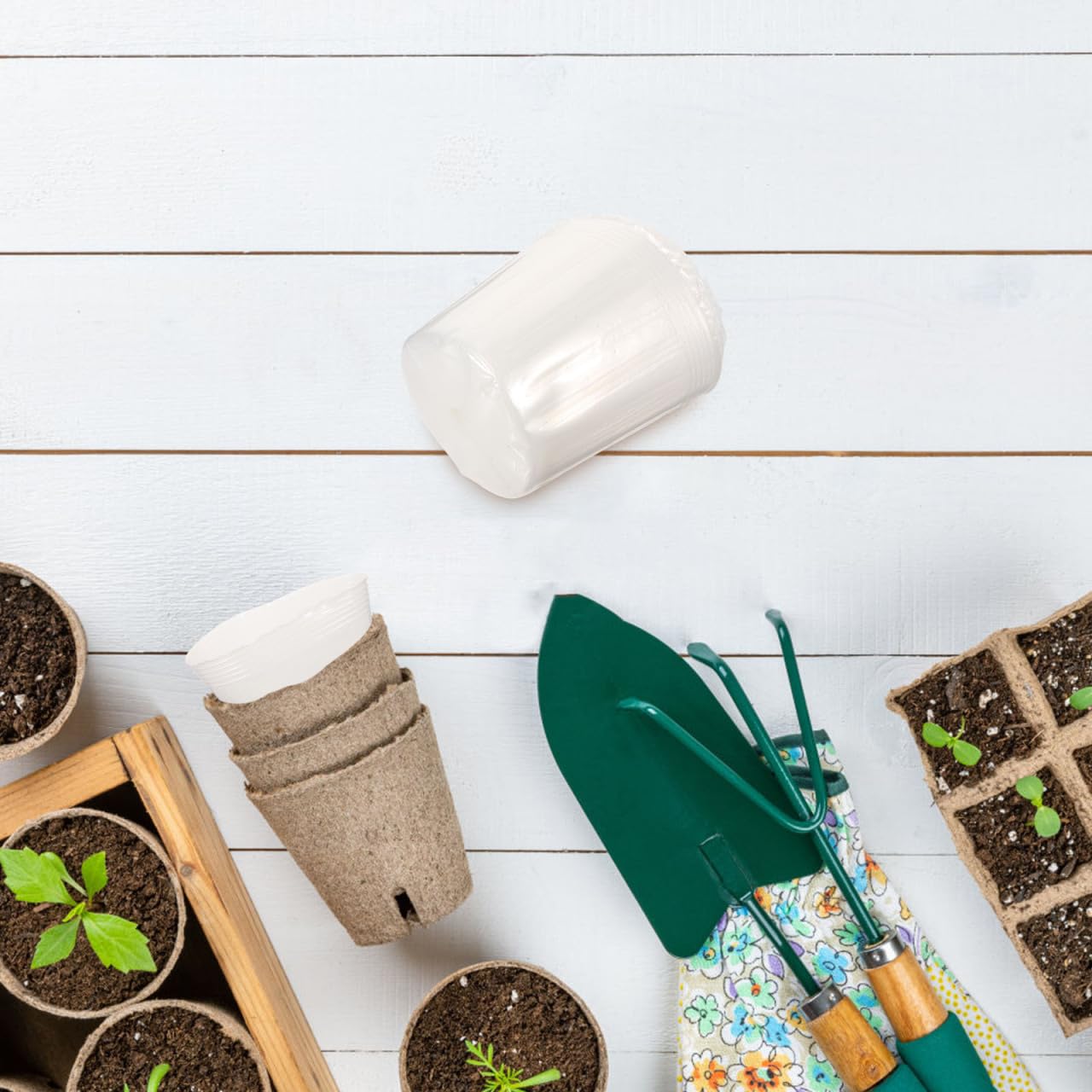 Yardenfun Clear Plastic Plant Pot Liners with Drainage Holes 6.10X5.70X4.52 Inches Set of 10 Nursery Pot Inserts for Garden Balcony Home Planting
