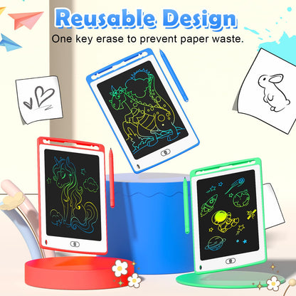 LCD Writing Tablet for Kids, 8.5 Inch Colorful Doodle Board Drawing Tablet, Educational Learning Toys Birthday Gifts for Kids Age 3 4 5 6 7 8 (18 Pack)