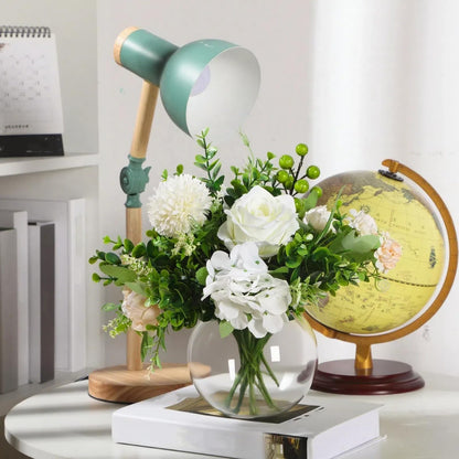 Sawysine 12 Pcs Bubble Bowl Vase Centerpiece 6''W x 5''H Round Glass Flower Vase Bulk Clear Terrarium Fish Bowl for Wedding Event Goldfish Planter Floral Centerpiece Office Home Decor