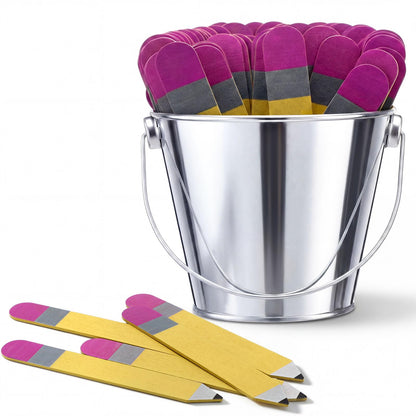 Novabright 100 Pcs Pencil Flip Name Sticks with Metal Bucket Talking Flip Name Counting Sticks for Classroom Management Teacher Student Grouping Tally Educational and Learning Classroom Supplies