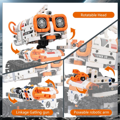 PIVONAX STEM Robotics Kit for Kids Ages 6+, 5-in-1 Remote/APP Control Coding Robot, Educational Engineering Building Toys with Programming, Science Projects Great Gift for Boys & Teens