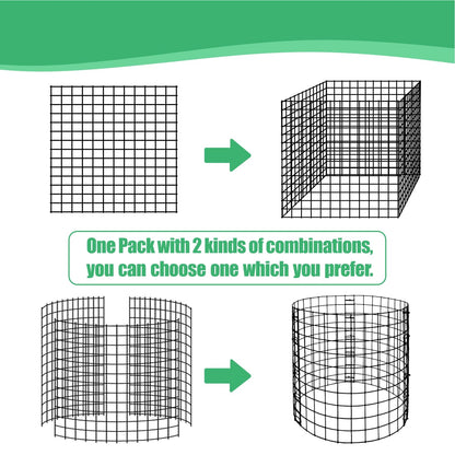 Eunika 8 Pack Round Plant Protector from Animals,24 Pcs 12" x 12" Metal Mesh to Keep Animals Out Wire Plant Protectors for Rabbits Chicken Duck Barricades for Garden Vegetable Flowers Protection